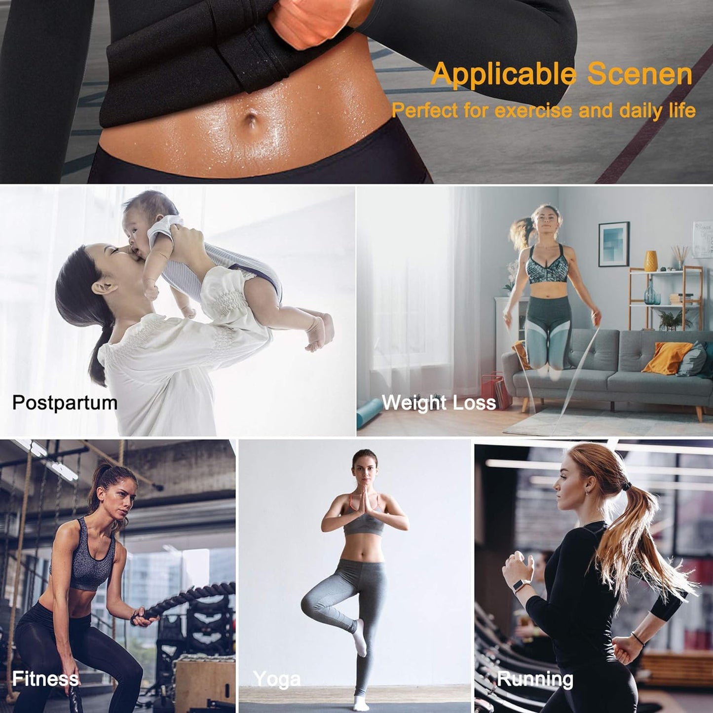 Hot Neoprene Sauna Suits for Women Sweat Waist Trainer Vest for Women Workout Body Shaper Zipper Shirts Jacket Tops