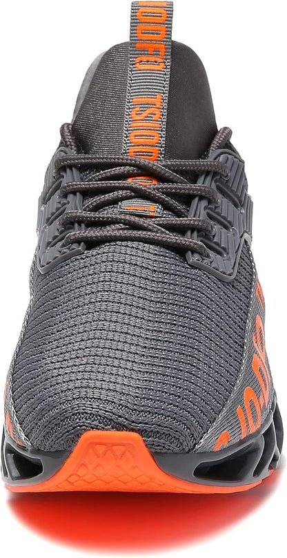 Womens Breathable Walking Running Shoes Athletic Blade Non Slip Workout Sport Sneakers Gym Tennis Fashion Sneakers Dark Grey Size 5.5