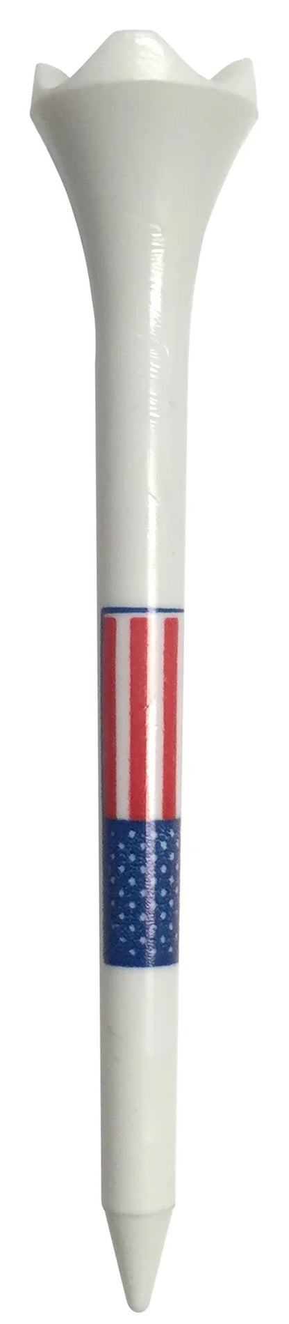 Pride Performance Golf Tees, Low-Resistance Head for Golf, Longer Drives, Enhanced Stability Plastic Flag Golf Tee, 2.75", 25 Count