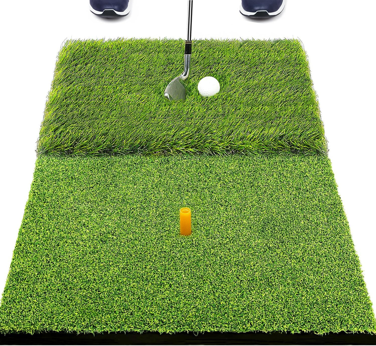 Foldable Heavy-Duty Golf Hitting Mat, Practice Mat with 10Mm EVA Rubber Backing, Larger Size for Indoor/Outdoor Swing and Chipping Practice, Anti-Deformation