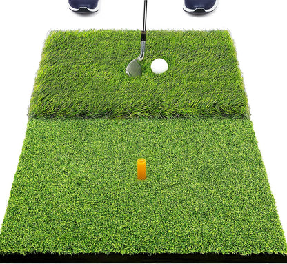 Foldable Heavy-Duty Golf Hitting Mat, Practice Mat with 10Mm EVA Rubber Backing, Larger Size for Indoor/Outdoor Swing and Chipping Practice, Anti-Deformation