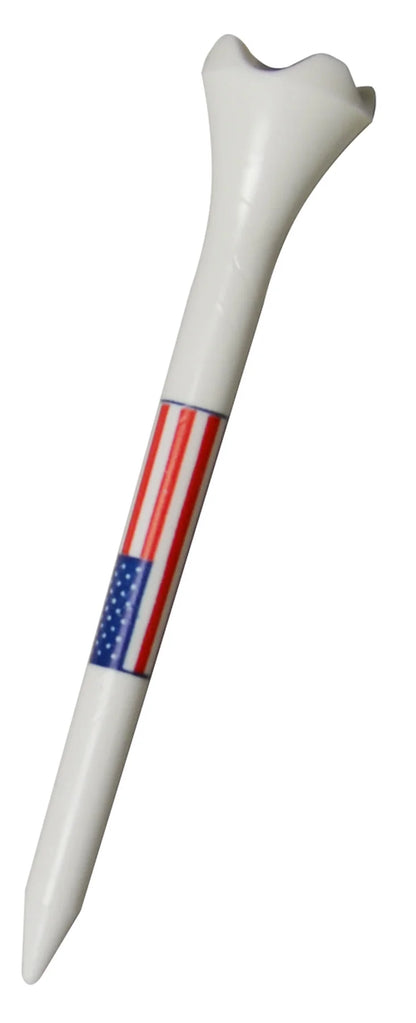 Pride Performance Golf Tees, Low-Resistance Head for Golf, Longer Drives, Enhanced Stability Plastic Flag Golf Tee, 2.75", 25 Count