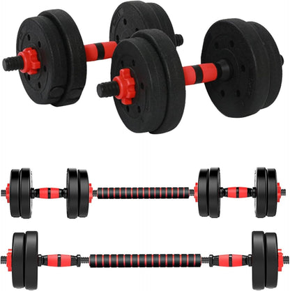 Adjustable Dumbbells Weight Sets, 22/110 LBS Dumbbell Barbell Set, 3-In-1 Home Gym Equipment Bodybuilding Fitness Gear Weight Lifting Strength Training (Barbell 22LB or 11 LB Dumbbell Pair)