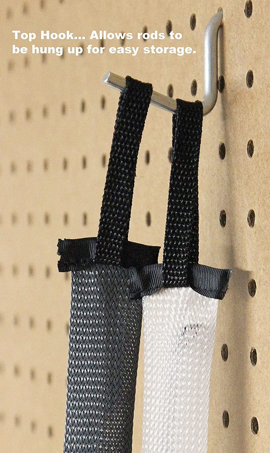 Rod Socks - Fishing Rod Sleeve Cover Fishing Pole Covers for Spinning Baitcaster and Youth Fishing Pole Sizes - Multiple Sizes and Colors