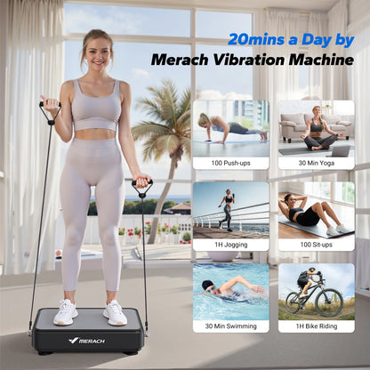 Vibration Plate Exercise Machine Mini for Lymphatic Drainage Whole Body Shaker Weight Loss for Women Men Seniors