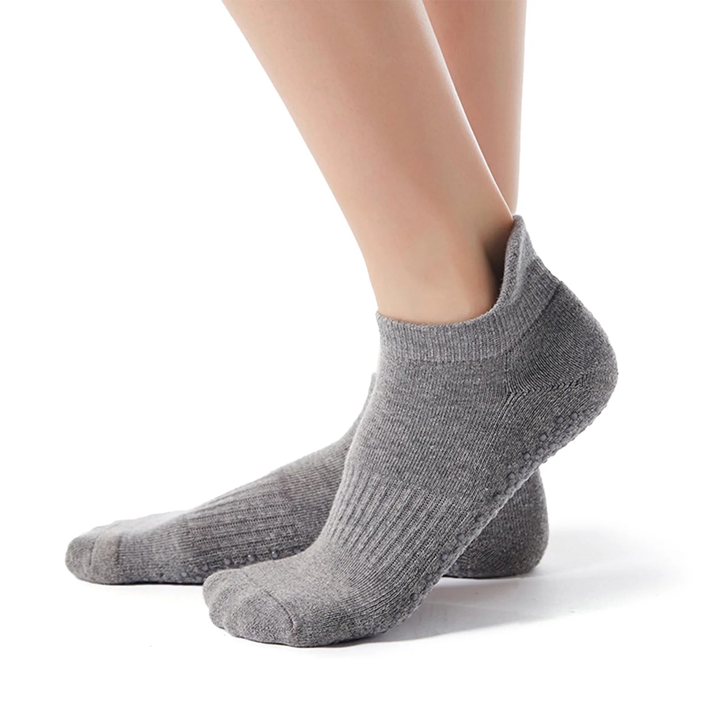 Women'S Non Slip Socks Grip Socks for Women Pilates Towless Grippy Cotton Yoga Socks 3 Pairs