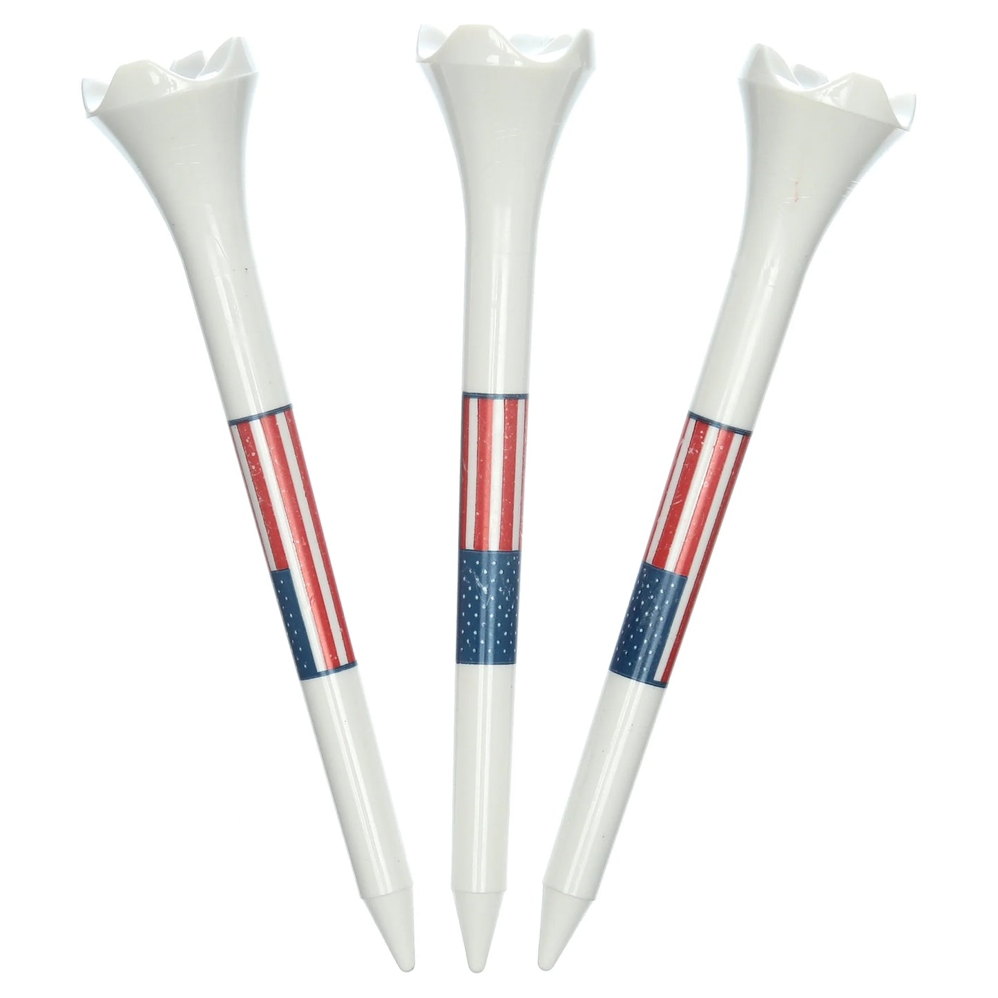 Pride Performance Golf Tees, Low-Resistance Head for Golf, Longer Drives, Enhanced Stability Plastic Flag Golf Tee, 2.75", 25 Count