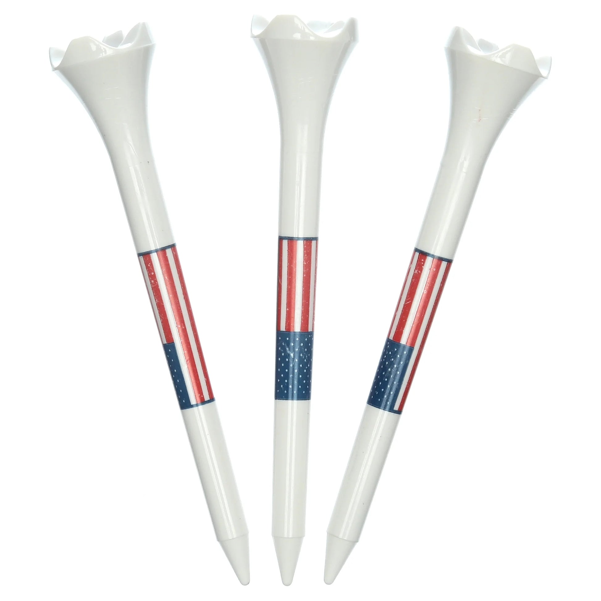 Pride Performance Golf Tees, Low-Resistance Head for Golf, Longer Drives, Enhanced Stability Plastic Flag Golf Tee, 2.75", 25 Count