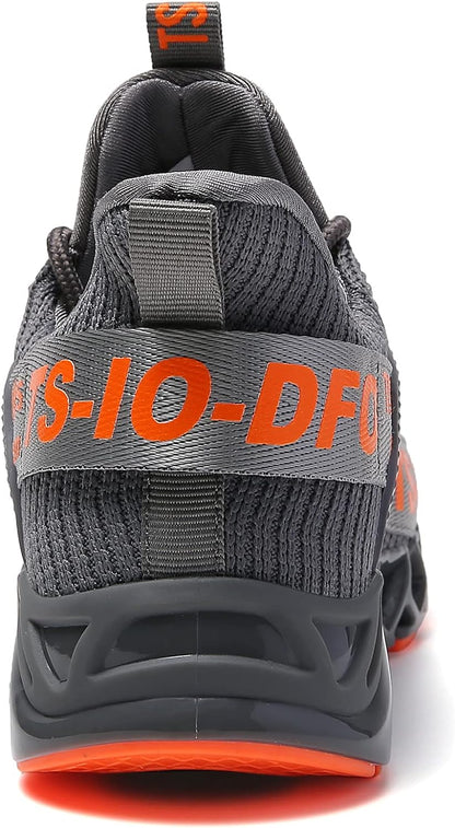 Womens Breathable Walking Running Shoes Athletic Blade Non Slip Workout Sport Sneakers Gym Tennis Fashion Sneakers Dark Grey Size 5.5