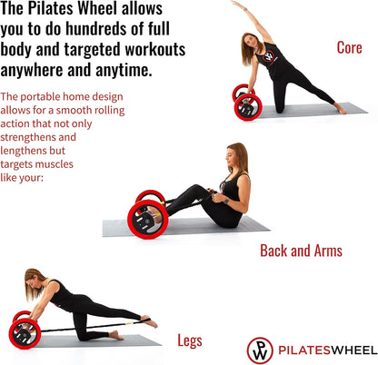 Pilates Wheel – Portable Machine Pilates – Designed by Master Pilates Instructors – Includes, Resistance Bands, and Anchor System – for All Fitness Levels - plus Free Online Classes