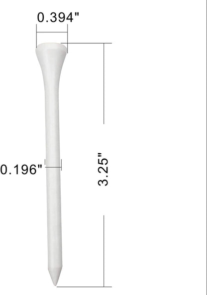 Bamboo Golf Tees Wood|Professional Multiple Colors Golf Tees 3-1/4,2-3/4,2-1/8 Inch Pack of 50/100|Golf Tee in Package