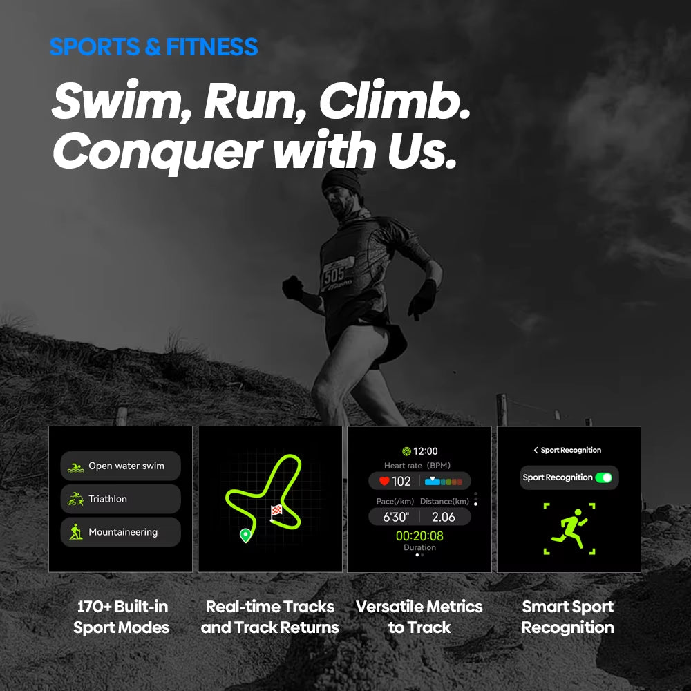 New  Stratos 2 Ultra GPS Smart Watch Built-In Compass Barometric Altimeter Dual-Band GNSS Voice Calling Smartwatch 10 ATM