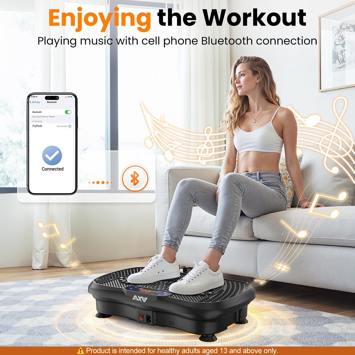 Vibration Plate Fitness Platform Exercise Machine Vibrating Shaking Full Body Shaker Workout Vibrate Stand Shake Board Sport Gym for Weight Loss Fat Burner for Women Men
